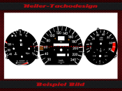 Tachoscheiben für Mercedes W201 190E 240 Kmh 7000...
