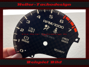 Speedometer dials for Chevrolet Corvette C5 300 Kmh 7500...