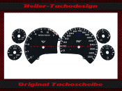 Tachoscheiben für Chevrolet Corvette C5 300 Kmh 7500 UPM mit Karomuster