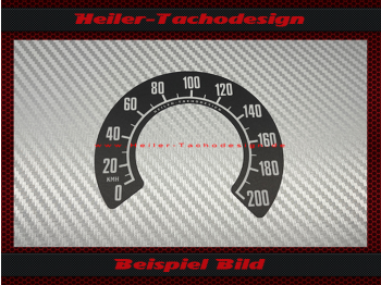 Speedometer Sticker for Harley Speedometers from the Accessories 120 Mph to 200 Kmh