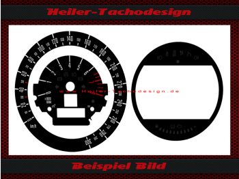 Tachoscheiben für Mini R55 R56 R57 R60 R61 Modell 2011 JCW Design GP auf 300 Kmh verlängert