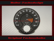 Drehzahlmesser Zifferblatt für Jaguar E Type S Type MARK ll Smiths 0 bis 6000 UPM mit Uhr