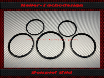 Set of intermediate rings, front rings, speedometer, tachometer, clock, tank temp for Porsche 911 912 914