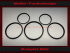 Set of intermediate rings, front rings, speedometer, tachometer, clock, tank temp for Porsche 911 912 914