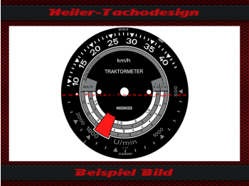 Tractor meter speedometer disc for Schlüter - 2 to 43 kmh scaled