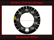 Speedometer Sticker for Mercedes W109 300 SEL with...