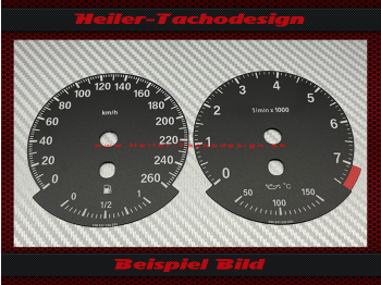 Tachoscheiben für BMW E90 E91 E92 E93 260 Kmh 7500 UPM Öltemperatur 50 100 150 Gradcelsius