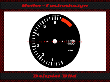 Drehzahlmesser Zifferblatt für Porsche 924 6600 bis 7000 UPM
