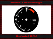 Tachometer Dial for Porsche 924 6600 to 7000 RPM