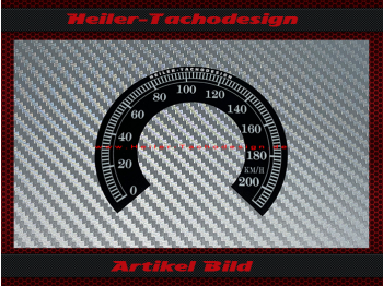 Speedometer Sticker for Harley Davidson Electra Glide 2008 bis 2013 Ø80 Mph to Kmh