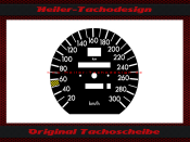 Tachoscheibe für Mercedes W124 AMG E Klasse 300 Kmh...