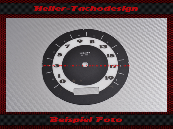 Tachoscheibe für Harley Davidson Softail Deluxe FLSTN ab 2007 Ø100 Mph zu Kmh