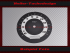 Tachoscheibe für Harley Davidson Softail Deluxe FLSTN ab 2007 Ø100 Mph zu Kmh