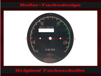 Drehzahlmesser Zifferblatt für Traktormeter VDO 0 bis 22000 UPM Ø80,5 mm