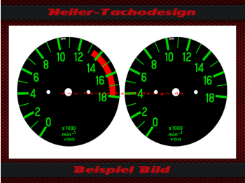 Tachometer dial for Kreidler Zündapp Puch Florett Flory RS RMC KTM PL80 18000 RPM Ø 71 mm