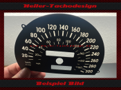 Tachoscheiben für Opel Omega Lotus 180 Mph zu 300 Kmh