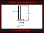 Needle Stop Pointer Stop Tacho Pin 7,2 mm Long Black