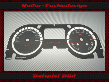 Tachoscheibe für Ford Mustang GT 2013 260 und 360 Kmh GT500 Design