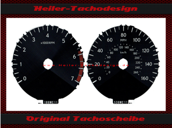 Tachoscheiben für Lexus X300h NX200t 2014 bis 2022 160 Mph zu 260 Kmh 7000 UPM