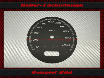 Speedometer dial for Harley Davidson Touring Softail Dyna models Ø100 130 Mph to 210 Kmh
