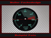 Drehzahlmesser Zifferblatt für Porsche 356 Speedster...