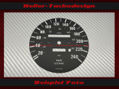 Speedometer dial for BMW E30 3 Series 150 Mph to 240 Kmh