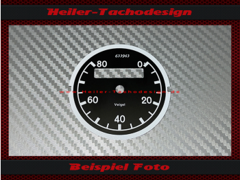 Tachoscheibe für Veigel 0 bis 80 Kmh Ø58 mm