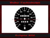 Speedometer dial for VW Golf 1 MK1 Tits speedometer 1979 220 km/h