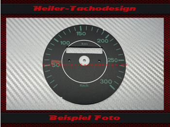 Tachoscheibe für Porsche 911 964 993 356 Optik 300 Kmh