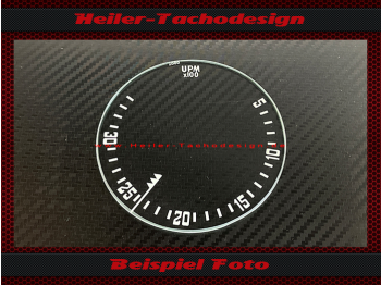 Tacho Glas für Traktormeter Porsche Diesel Export 500 bis 3400 UPM