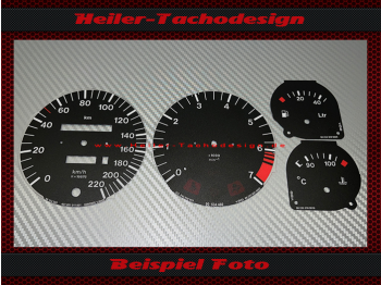 Tachoscheiben für Opel Corsa B Tigra 1 200 Kmh verlängert auf 220 Kmh 7000 UPM