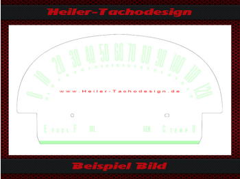 Tachoglas für Ford Thunderbird 1955 bis 1956 120 Mph