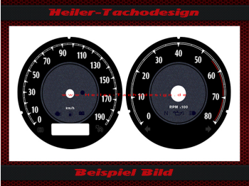 Tachoscheiben für Harley Davidson Dyna Low Rider FXDL 2015 Ø80 Mph zu Kmh