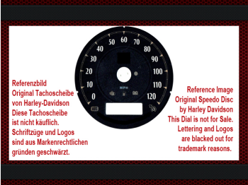 Speedometer dials for Harley Davidson Dyna Switchback FLD 2012 Ø100 Mph to Kmh