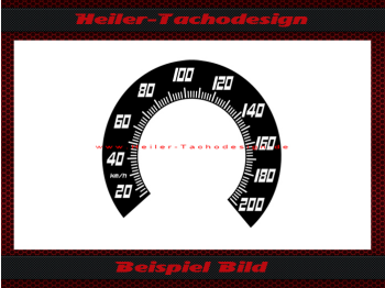 Tacho Aufkleber für Harley Davidson Panhead 120 Mph zu 200 Kmh