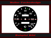 Speedometer disc for Trabant 601 0 to 140 km/h modified