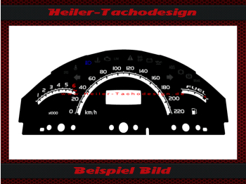 Tachoscheibe f&uuml;r Mercedes A Klasse B Klasse W168 Drehzahlmesser 6,5 RPM