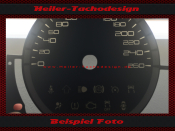 Tachoscheibe f&uuml;r Ford Mustang GT500 2010 bis 2012 160 Mph zu 260 Kmh