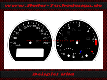 Tachoscheiben für BMW X3 E83 2003 bis 2010 155 Mph zu 250 Kmh 5500 UPM