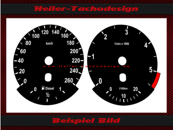 Speedometer Disc for BMW E60 E61 Diesel Tachometer 5,5 Mph to Kmh