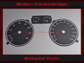 Tachoscheibe für VW EOS 2008 Benzin 160 Mph zu 260 Kmh
