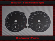 Tachoscheibe f&uuml;r VW Golf 6 GTI 2009 bis 2011 Mph zu Kmh