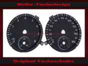 Tachoscheibe VW Golf 6 GTI 2009 bis 2011 Mph zu Kmh