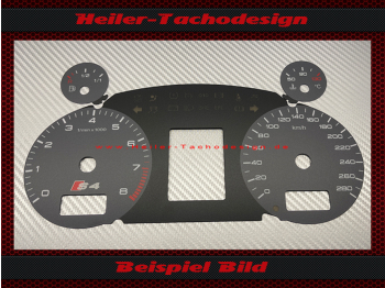 Tachoscheiben für Audi S4 8E Mph zu Kmh