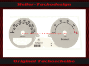 Tachoscheibe für Smart Forfour Mph zu Kmh