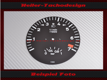 Tachometer Disc Porsche 911 930 Turbo 7000 Red Area from 6700 