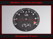 Tachometer Disc for Porsche 911 930 Turbo 7000 red Area...