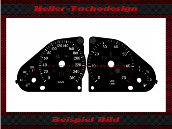 Tachoscheiben für Mercedes W203 S203 C Klasse Benzin 160 Mph zu 260 Kmh