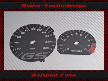 Tachoscheibe f&uuml;r BMW R1200 GS 2010 Mph zu Kmh