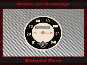 Speedometer Disc for Horex Regina 0 to 140 Kmh Ø76 mm